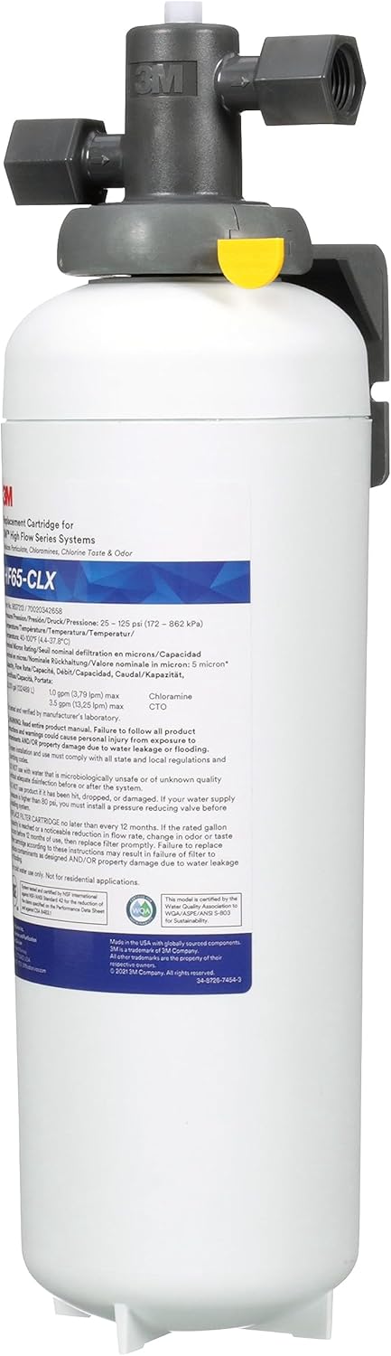 3M HF165-CLX High Flow Series Water Filter System. Each