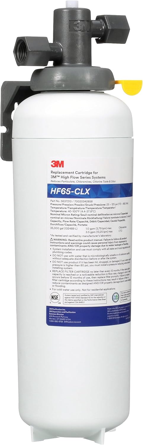 3M HF165-CLX High Flow Series Water Filter System. Each