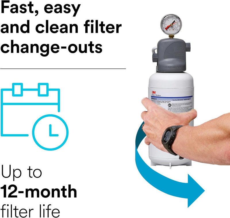 3M HF45-S High Flow Series Replacement Commercial Water Filter Cartridge. Each