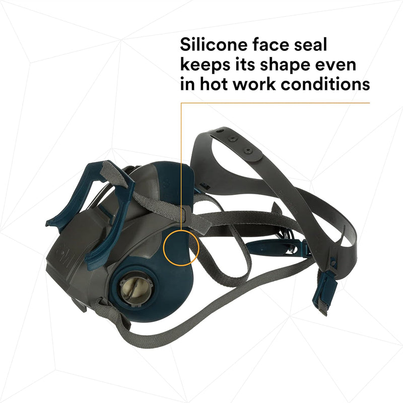 3M 6501 Rugged Comfort Half Facepiece Reusable Respirator Small. Each