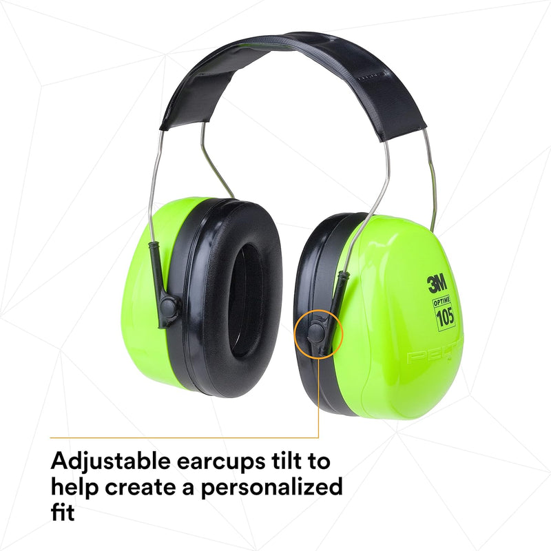 3M PELTOR H10A-HV Optime 105 Earmuffs, Over-The-Head (NRR)*: 30 dB. CSA Class A. Each